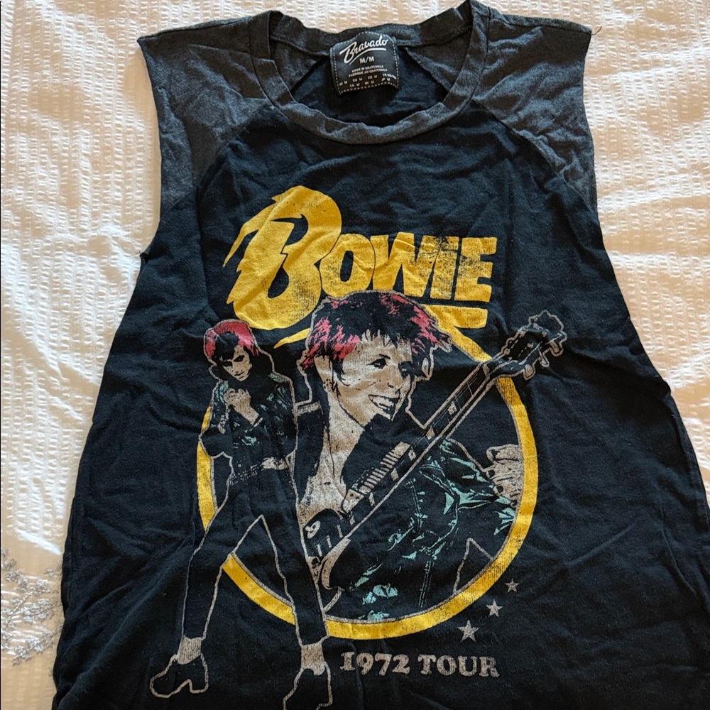 Bravado Black Bowie 1972 Tour Graphic Tank